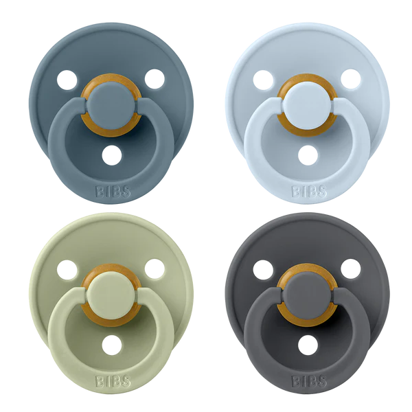 Bibs Colour 4 PACK Pacifiers - Petrol/Sage/Baby Blue/Iron 0-6 Months