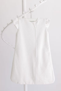Terry Tots White Jacquard Bows Sleepsack