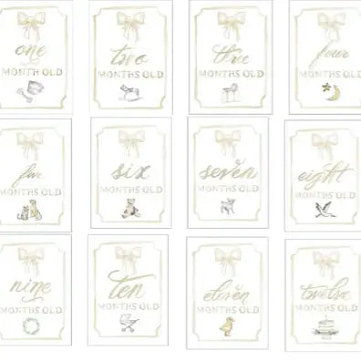 Monthly Milestone Card Set- Platinum