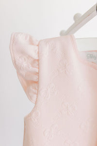 Terry Tots Pink Jacquard Bows Sleepsack