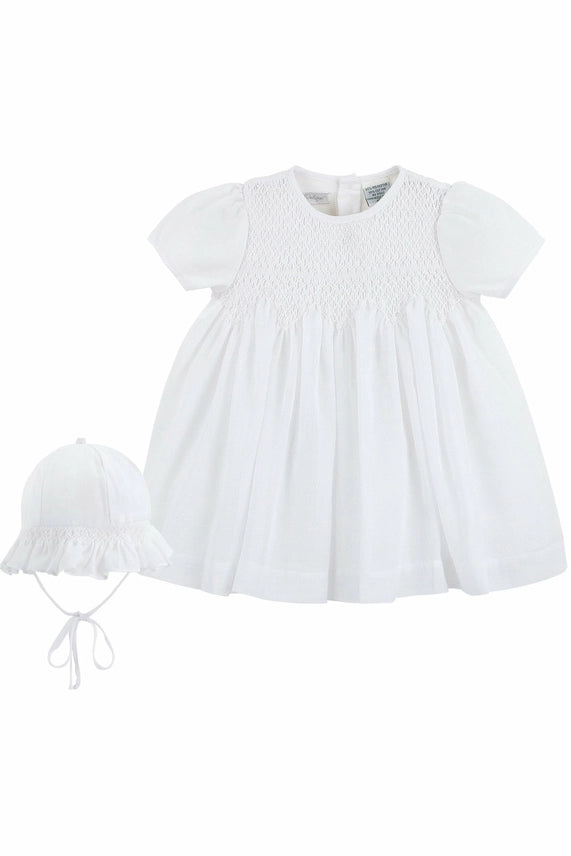 Julius Berger & Carriage Boutique Baby Girl Special Occasion Voile Dress + Bonnet