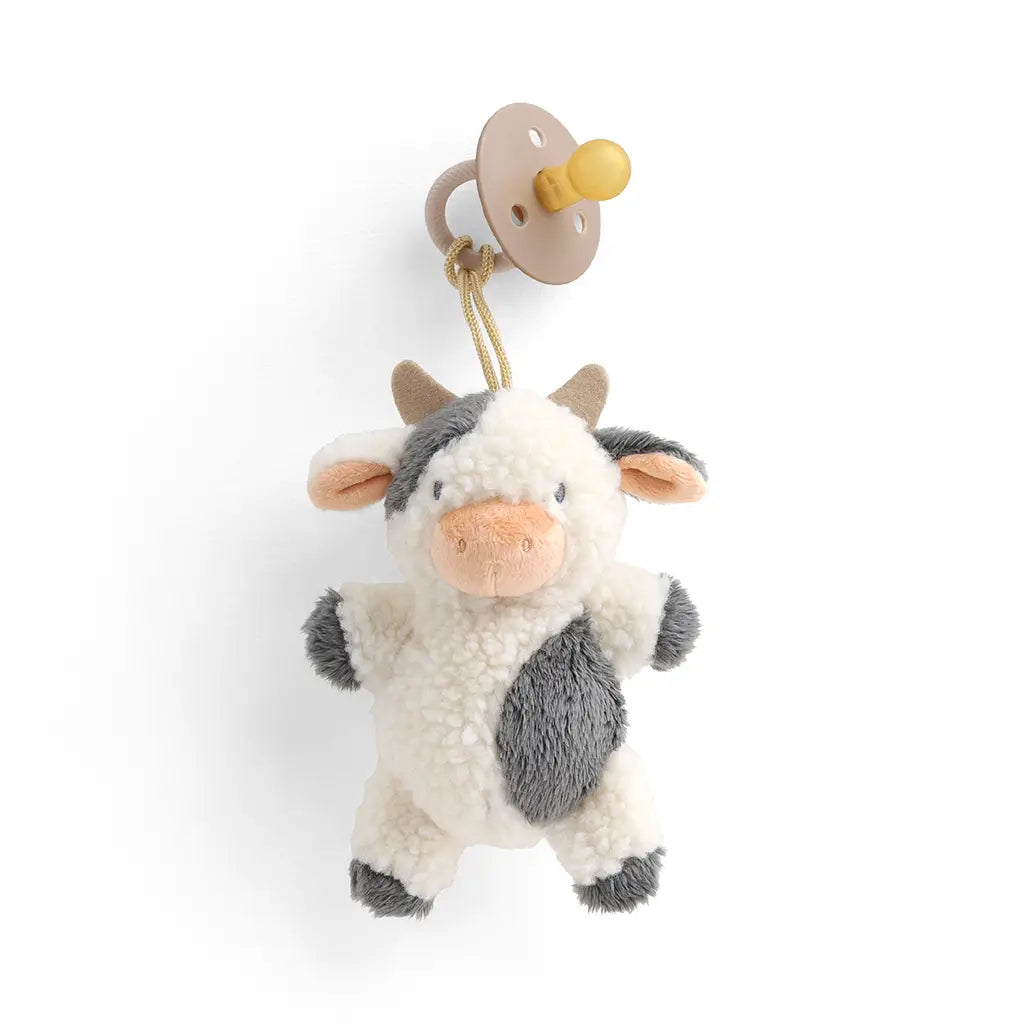 Itzy Ritzy Bitzy Pal Natural Rubber Pacifier & Plush- Cow