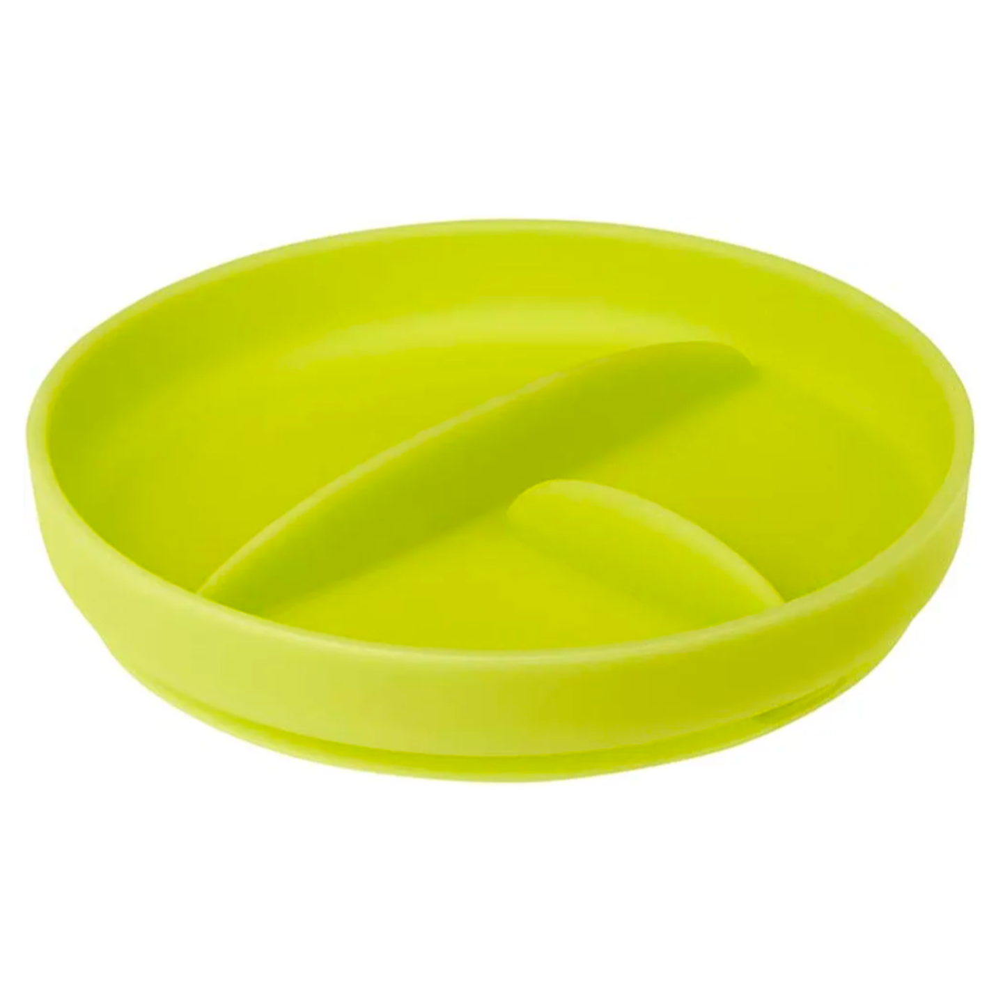 Olababy 100% Silicone Divided Suction Plate for Independent Feeding Baby and Toddler (KIWI)