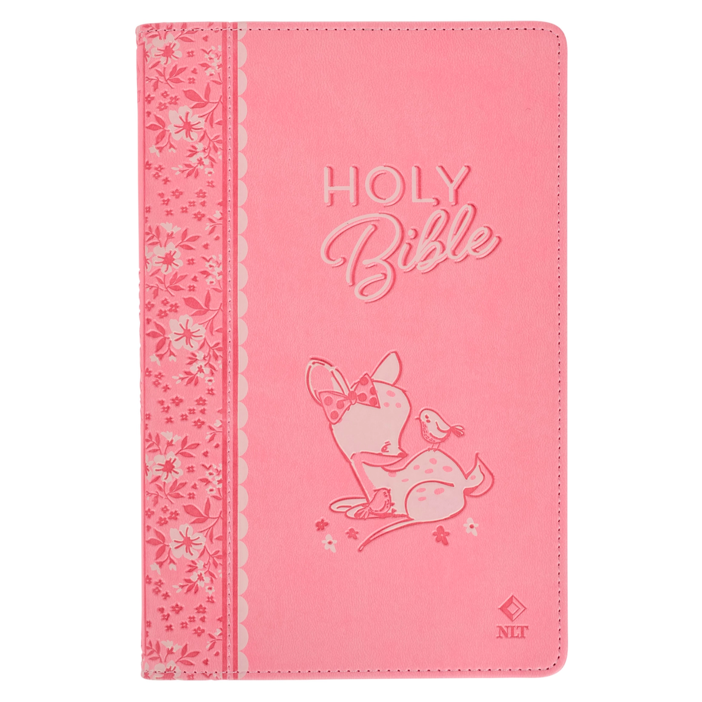 NLT Keepsake Holy Bible for Baby Girls Pink - (Leather Bound)