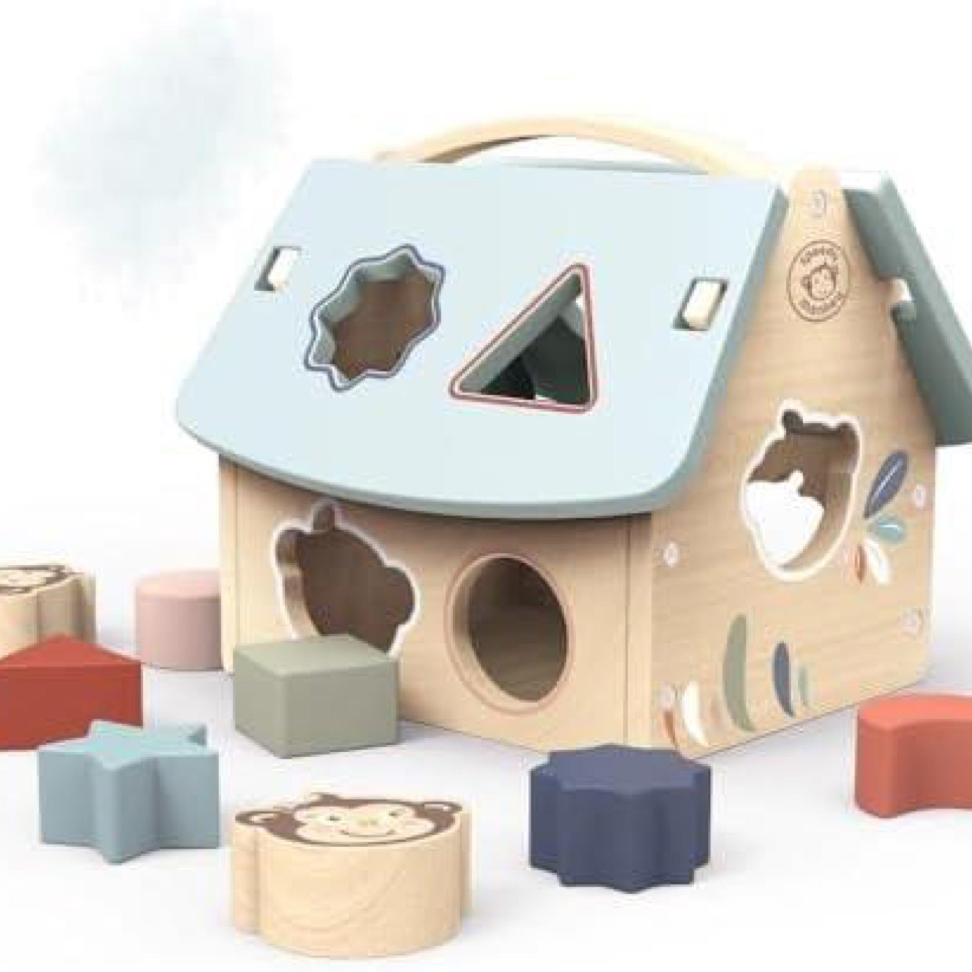 Speedy Monkey Wooden House Shape Sorter