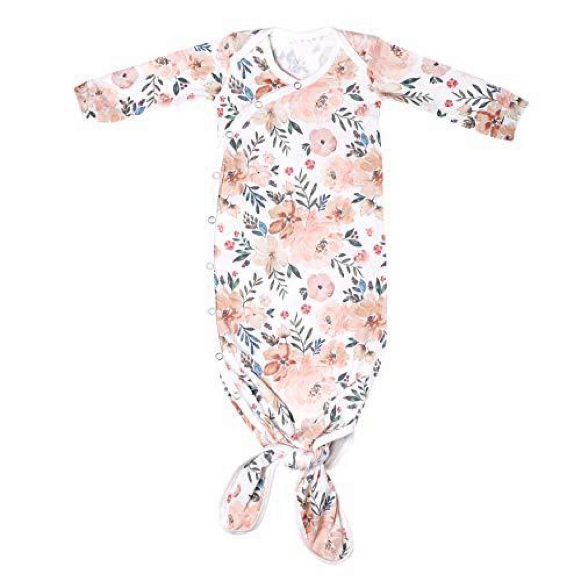 Copper Pearl Newborn Knotted Gown-Autumn