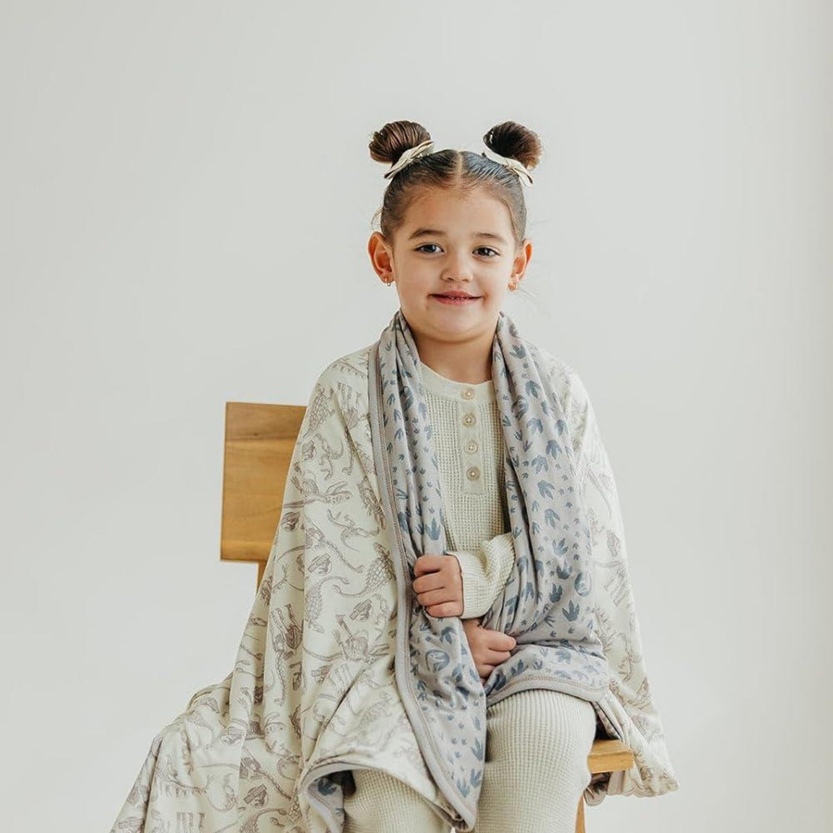 Copper Pearl Three-Layer Baby Blanket: Soft Baby Quilts “Jurassic Park Fossils”