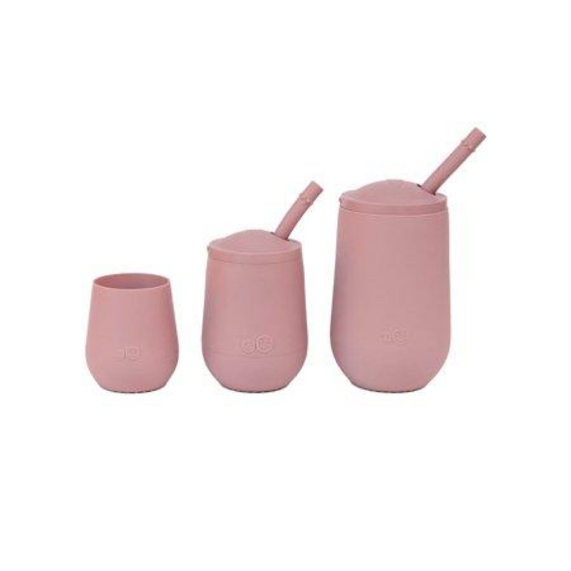 EZPZ Developmental Cup Set (Blush) – 100% Silicone Training Set – Set of 3