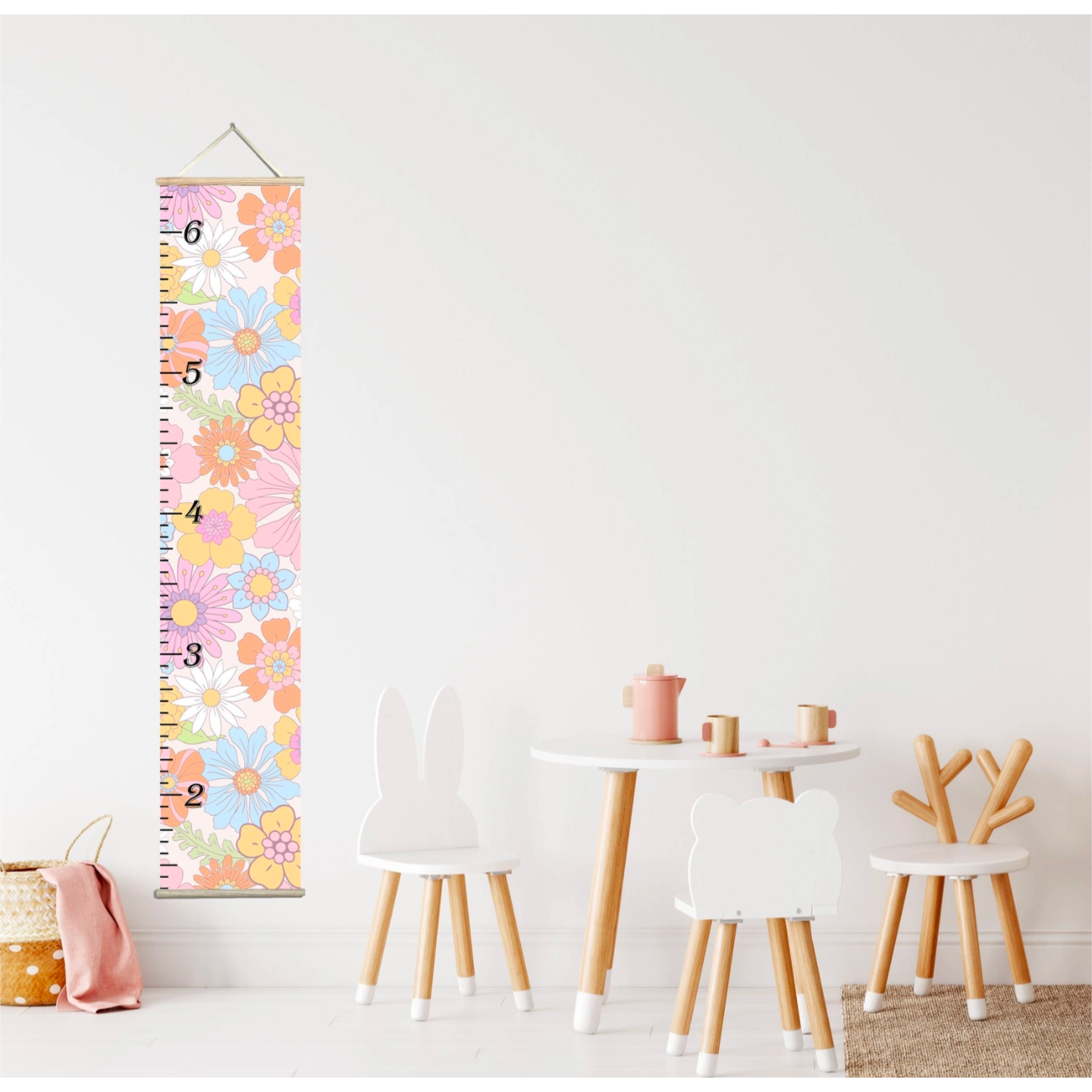 Honey Lemonade Growth Chart-Groovy Floral