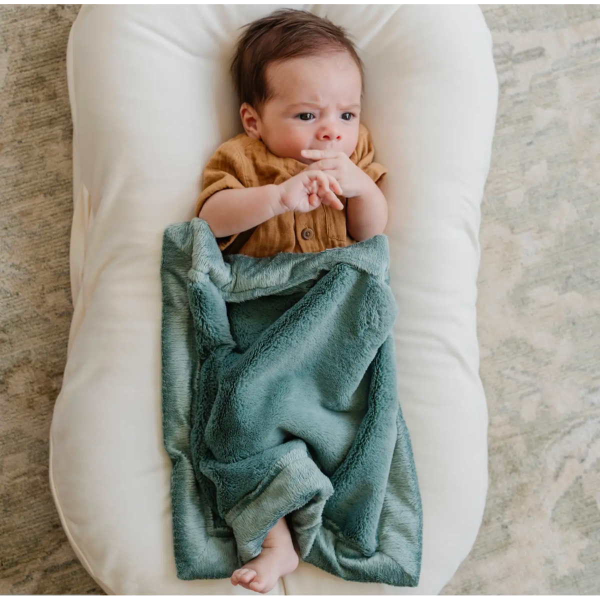 Saranoni Lush Luxury Baby Blanket in Eucalyptus (Mini 15" x 20")