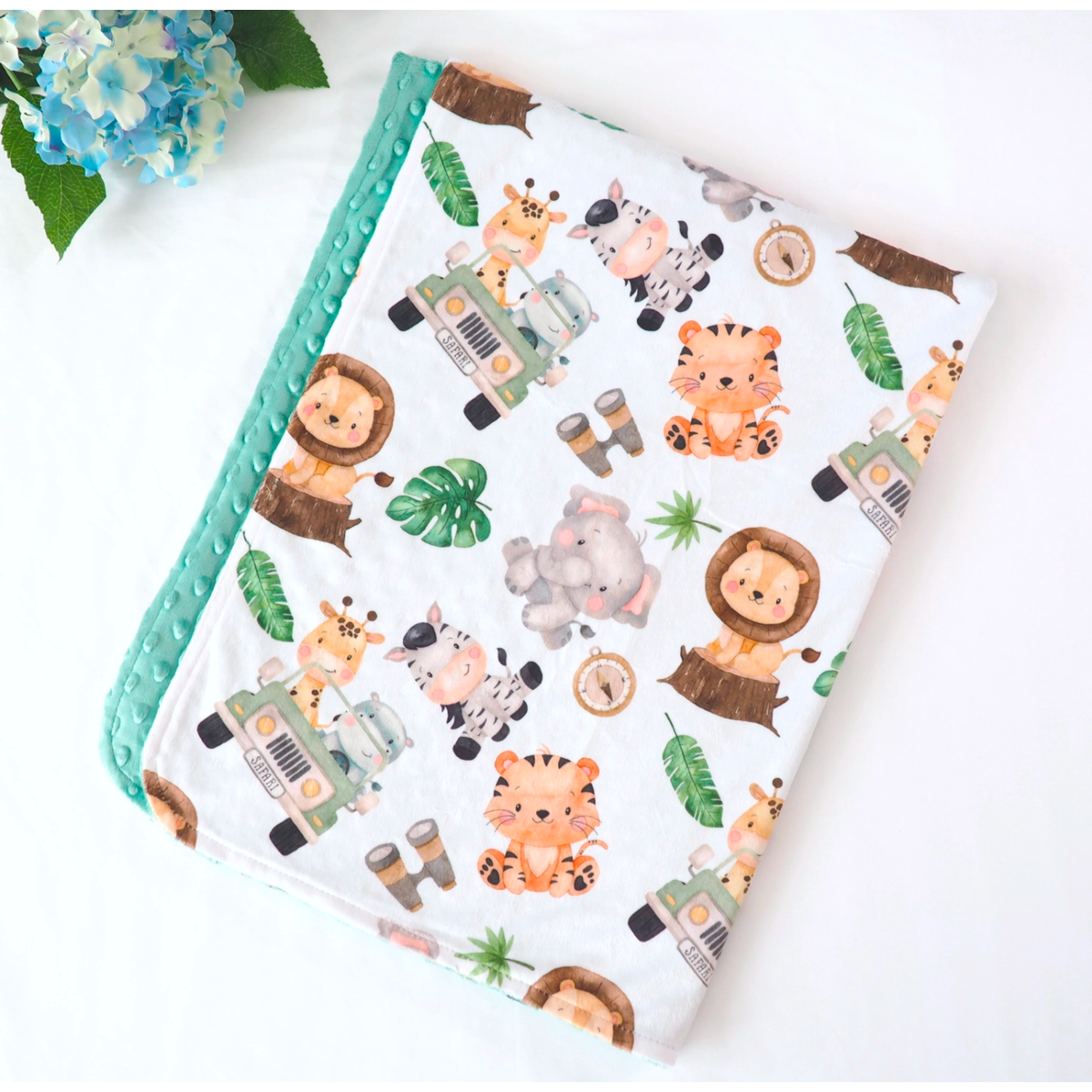 Honey Lemonade Minky Blanket (Safari)