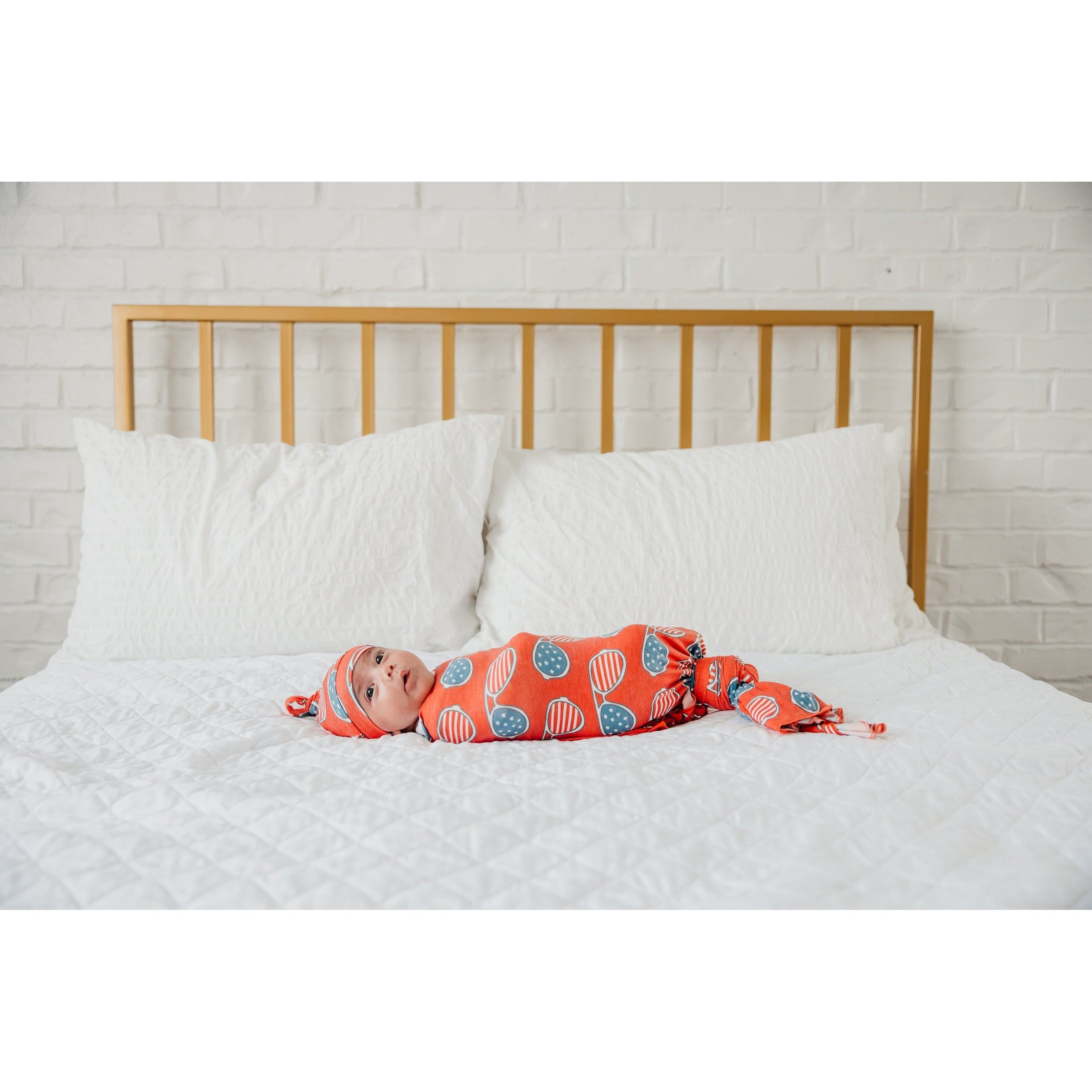 Copper Pearl Large Premium Knit Baby Swaddle Receiving Blanket "Spangled"