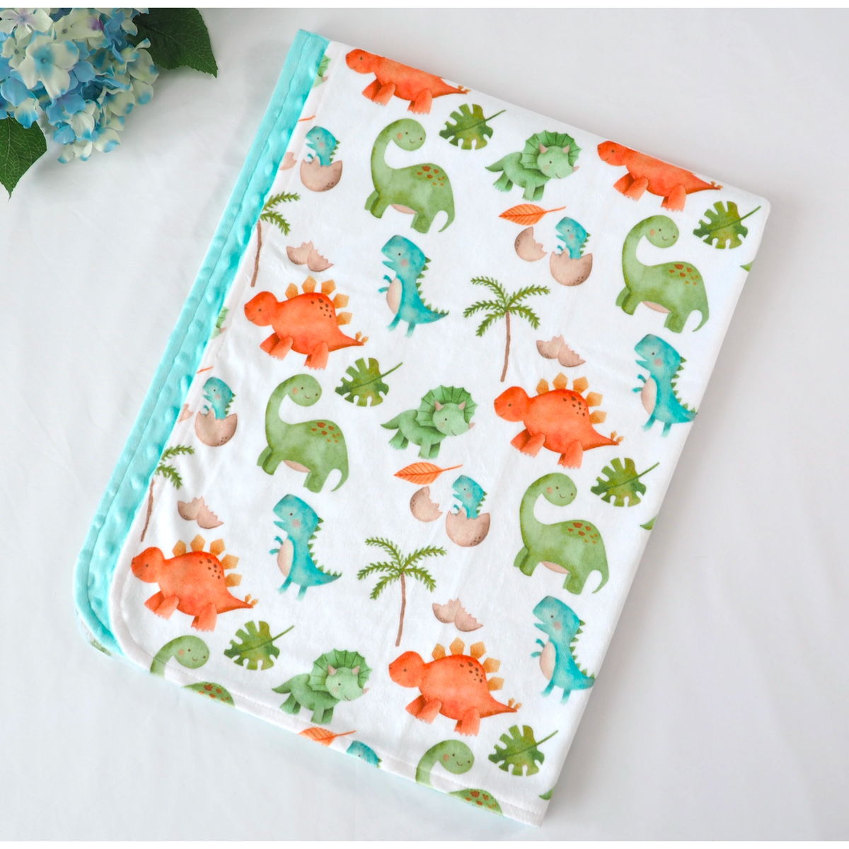 Honey Lemonade Minky Blanket (Dinosaurs)