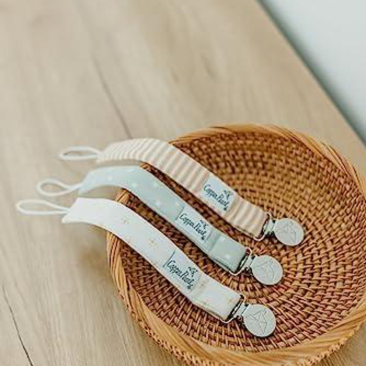 Copper Pearl Binky Clip 3 Pack Set in Santa Fe