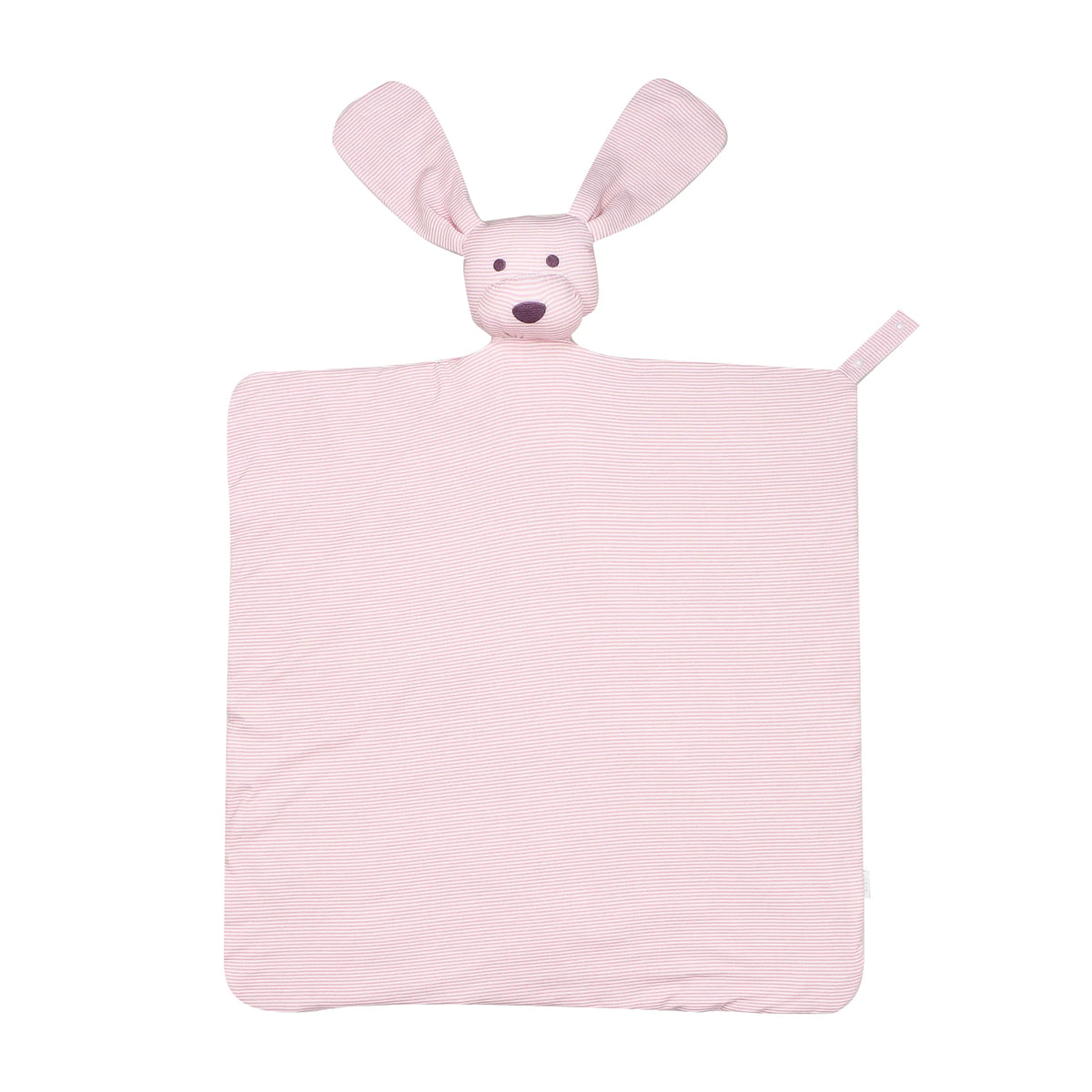 The Uptown Baby Mini Stripe Dog Lovey + Paci Clip Holder - Pink