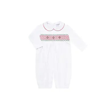 Nellapima Christmas Smocked Long Sleeve Playsuit