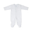 The Oaks Farrah White w/ Lt Blue Moonstitch Pima Cotton Footies