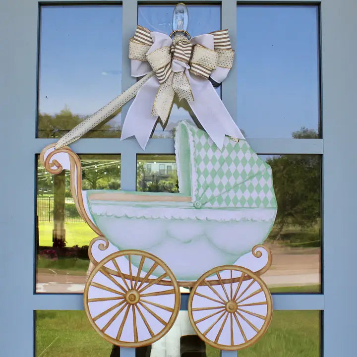 Welcome Baby Door Hanger (Green)