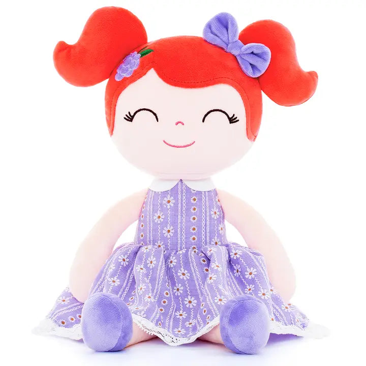 Tiny Tots Plush Doll- Grape Lilac with Red Hair
