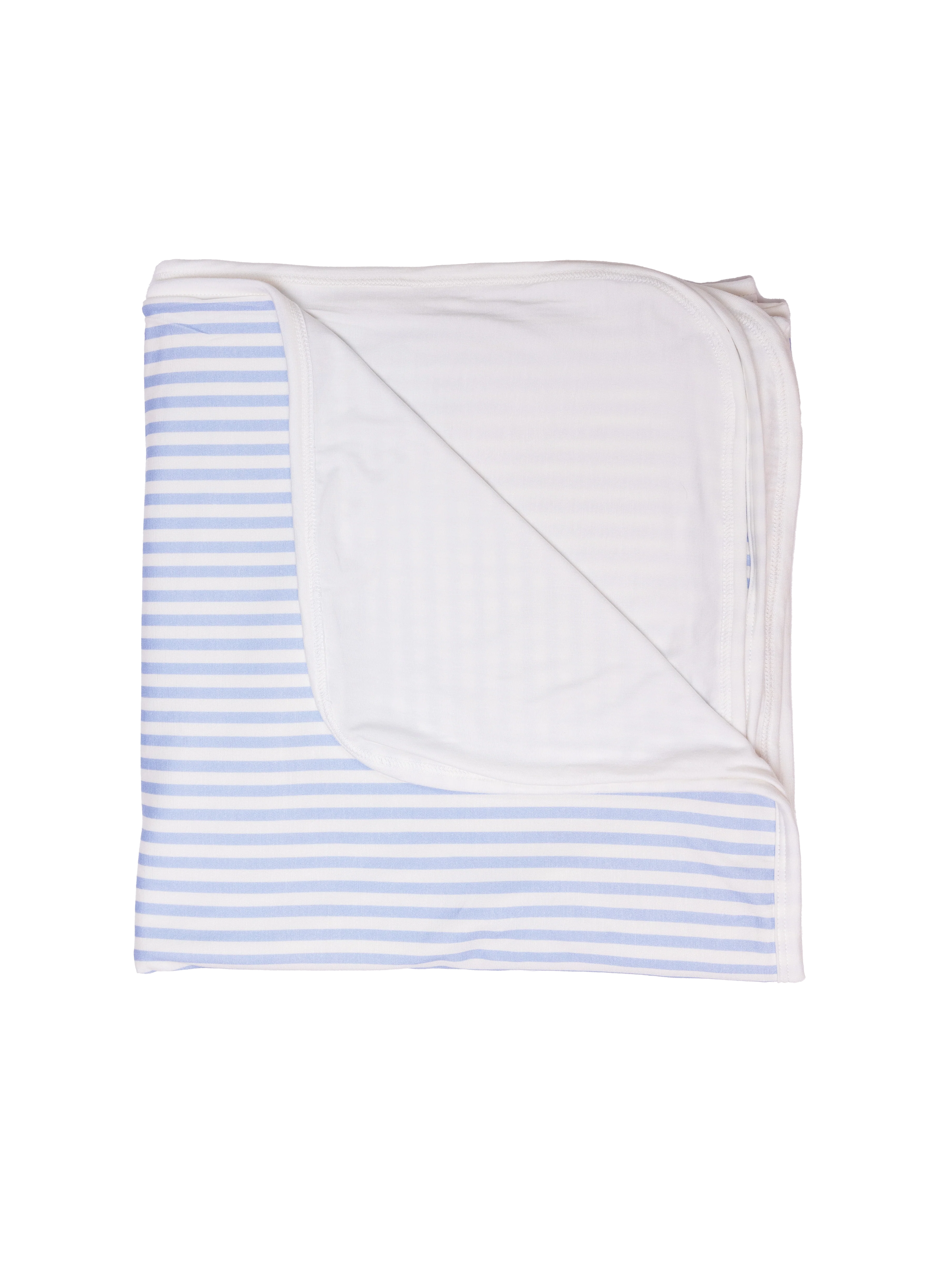 The Uptown Baby Cabana Stripe Blanket - Light Blue