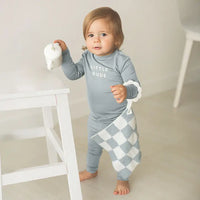 Stephan Baby Plush Pacifier Blankie - Checkerboard