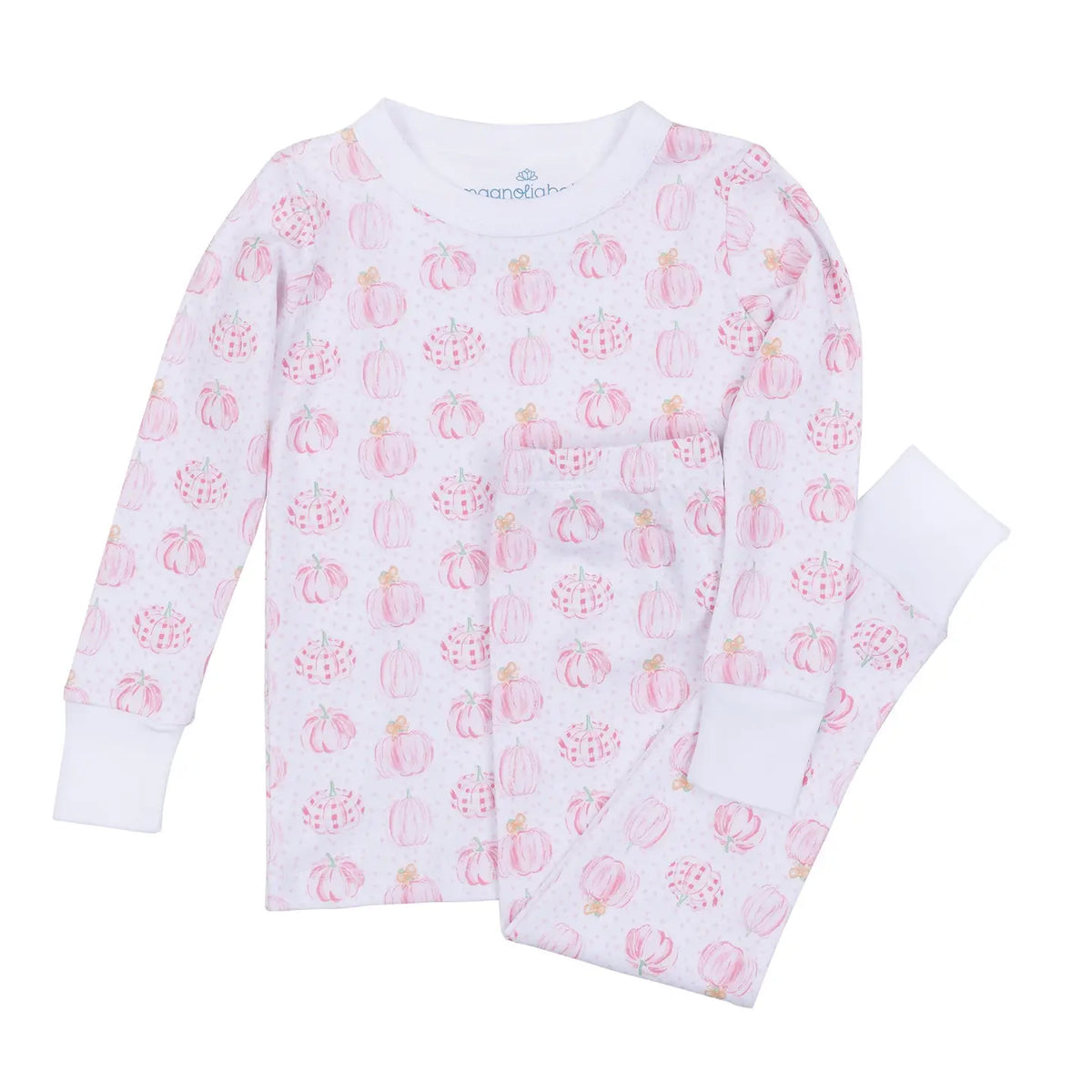 Magnolia Baby Precious Pumpkins Long Pajamas- Light Pink