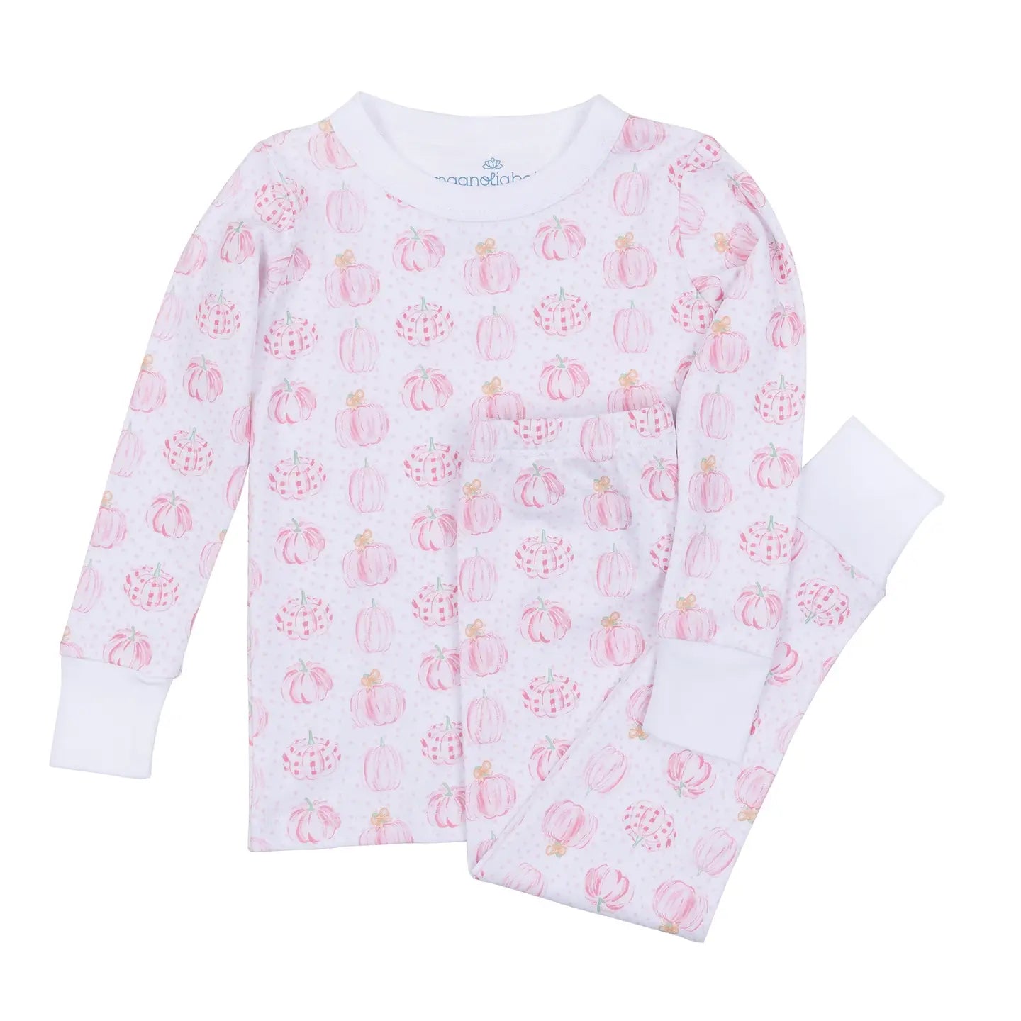 Magnolia Baby Precious Pumpkins Long Pajamas- Light Pink