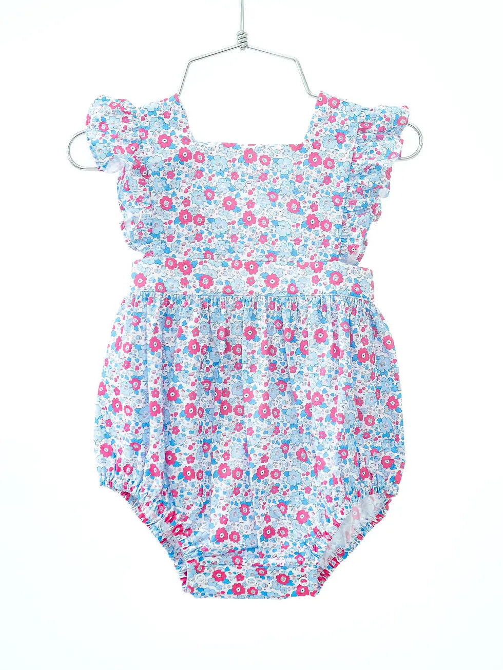 Ruth and Ralph Periwinkle Poppy Floral Pinafore Bubble