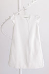 Terry Tots White Jacquard Bows Sleepsack
