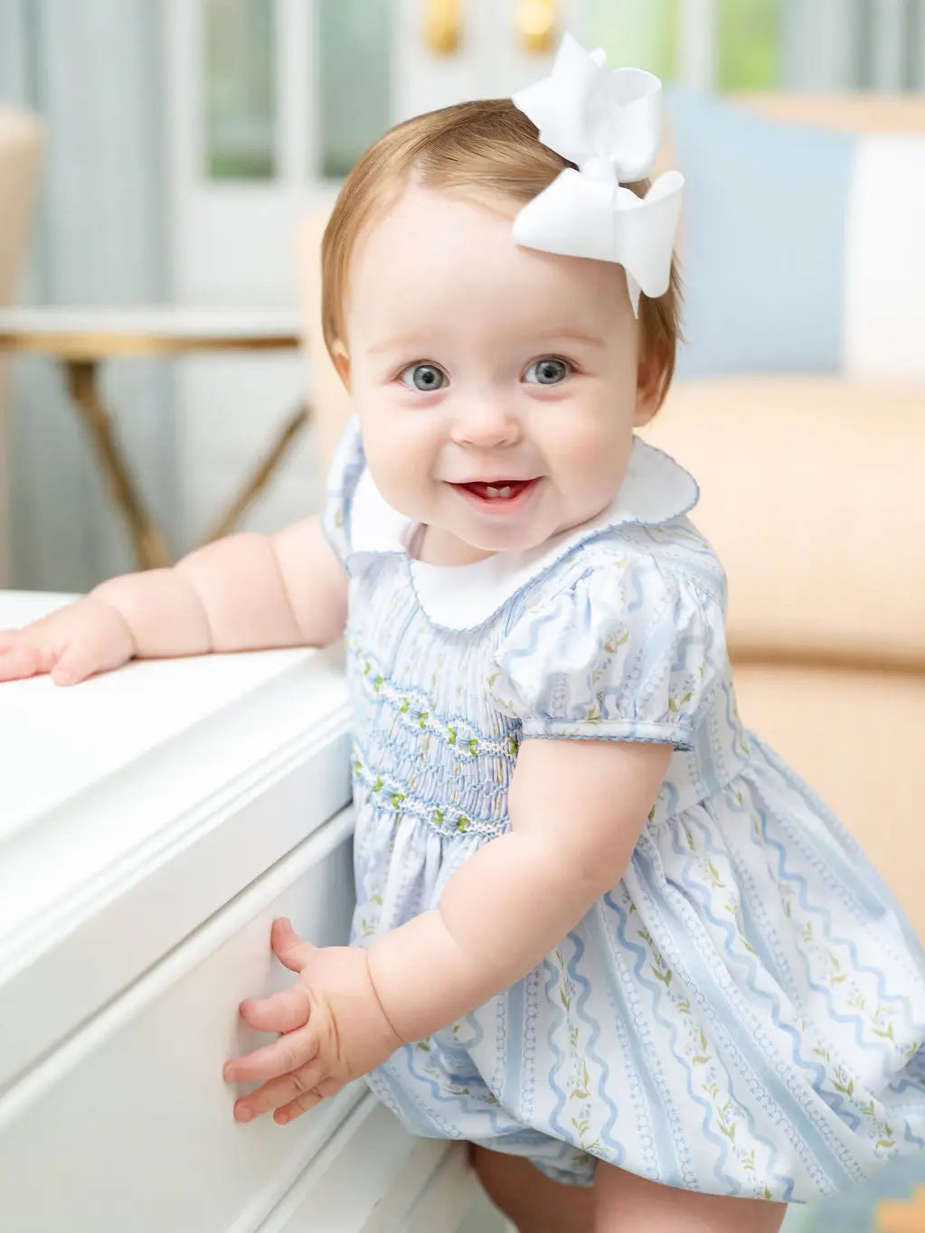 Ruth and Ralph Lily Trellis Smocked Eleanor Bubble