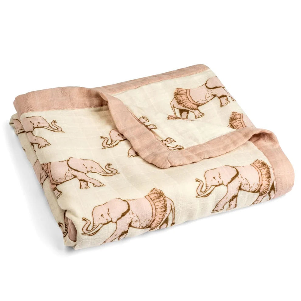 MILKBARN  Tutu Elephant Big Lovey Three-Layer Muslin Blanket