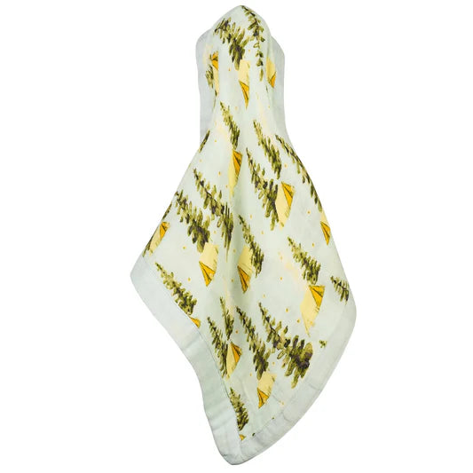 MILKBARN  Camping Mini Lovey Two-Layer Muslin Security Blanket