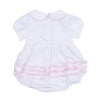 Magnolia Baby Essentials Solid Collared Ruffle Bubble