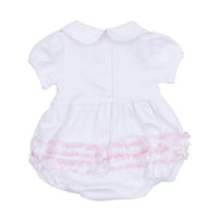 Magnolia Baby Essentials Solid Collared Ruffle Bubble