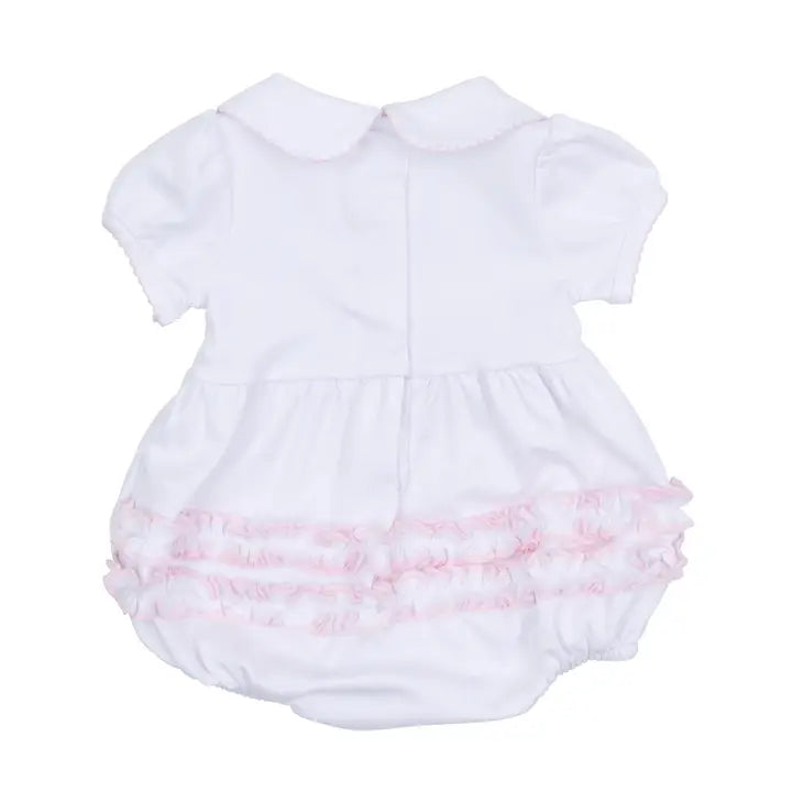 Magnolia Baby Essentials Solid Collared Ruffle Bubble