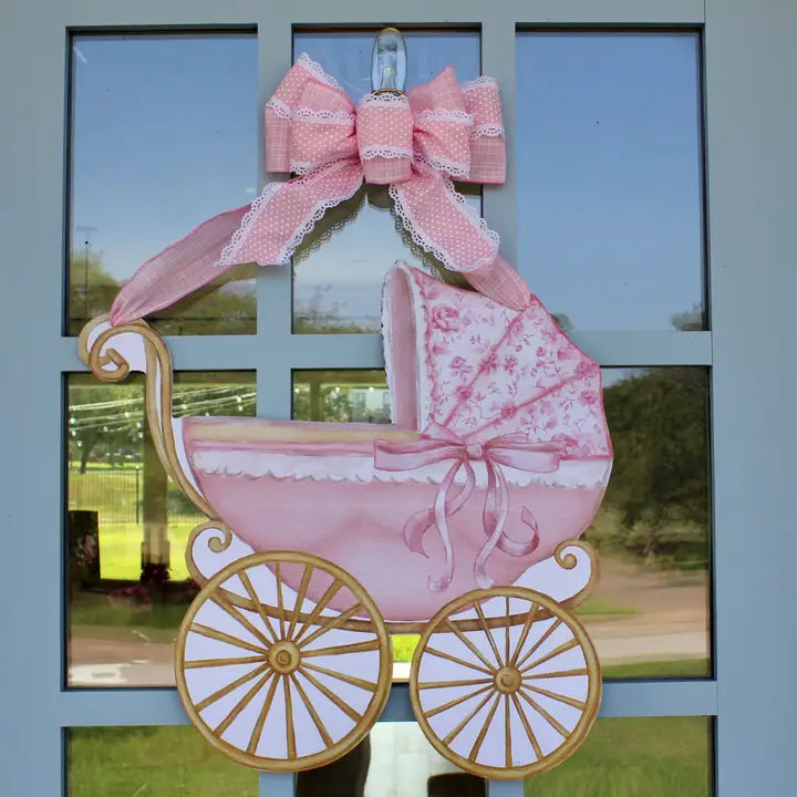 Welcome Baby Door Hanger (Pink)