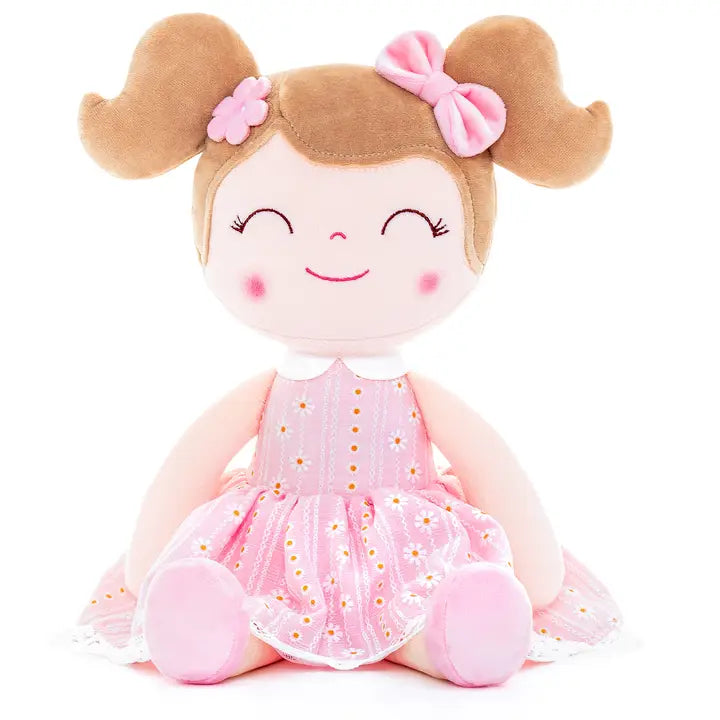 Little Tots Light Pink Plush Doll with Light Brown Hair