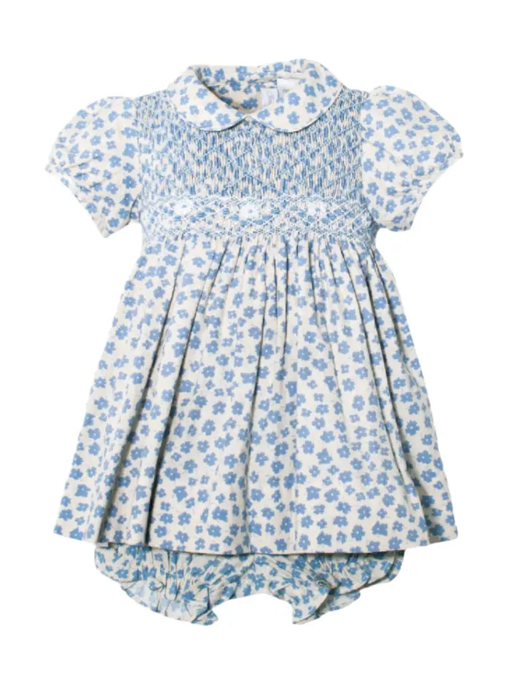 Julius Berger & Carriage Boutique Blue Short Sleeve Baby & Toddler Dress with Panty