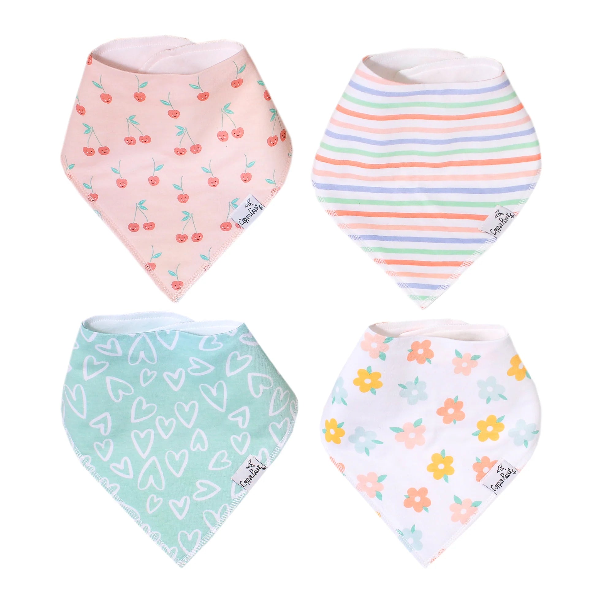 Copper Pearl Bandana Bib Set (Cheery)