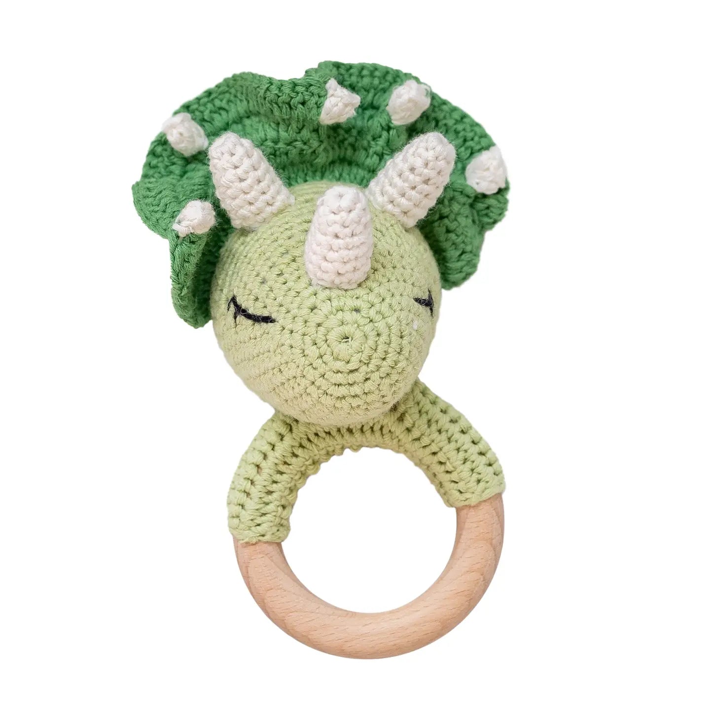 Dinosaur Hand Crochet Rattle