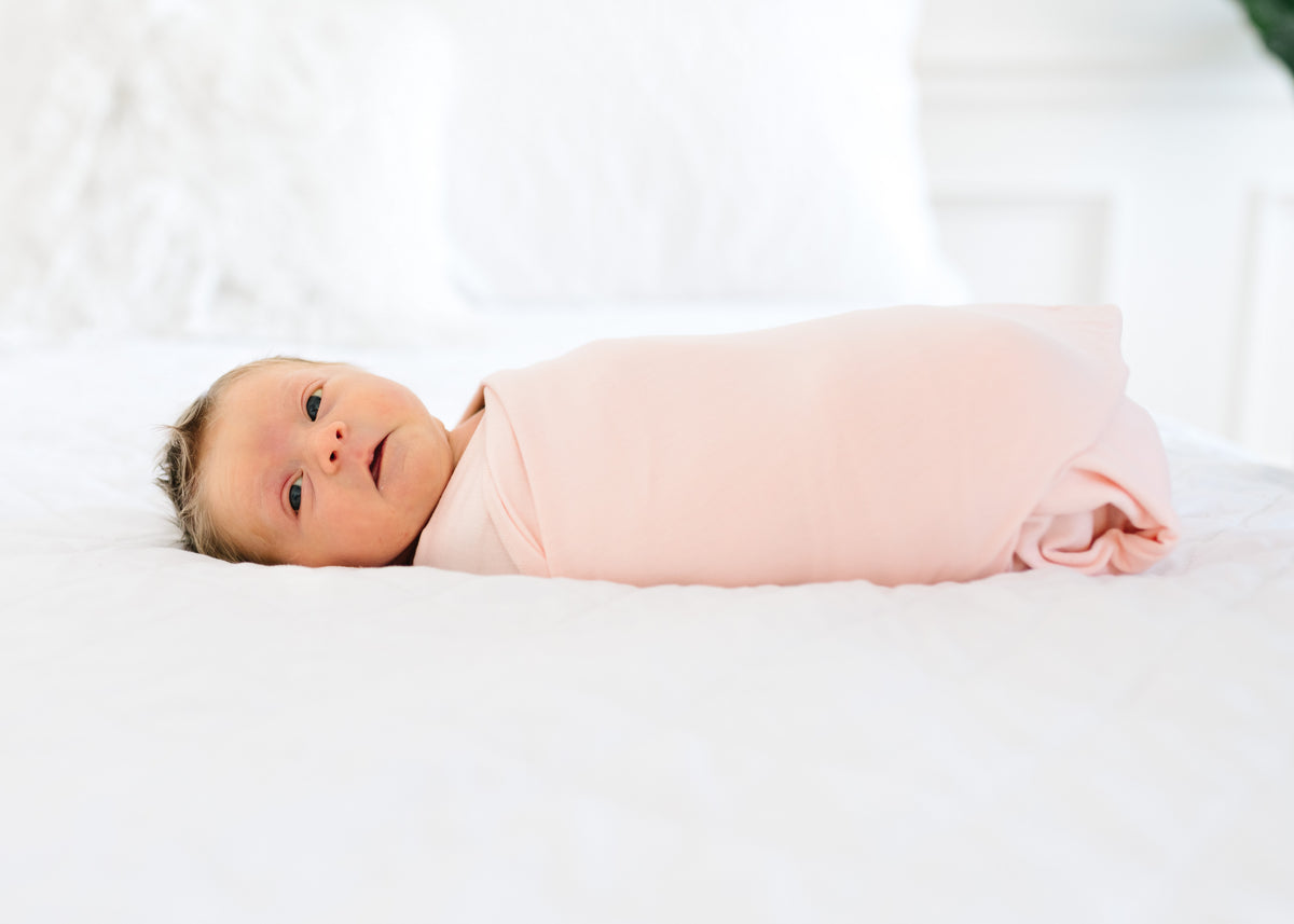Copper Pearl Swaddle Blanket-Blush