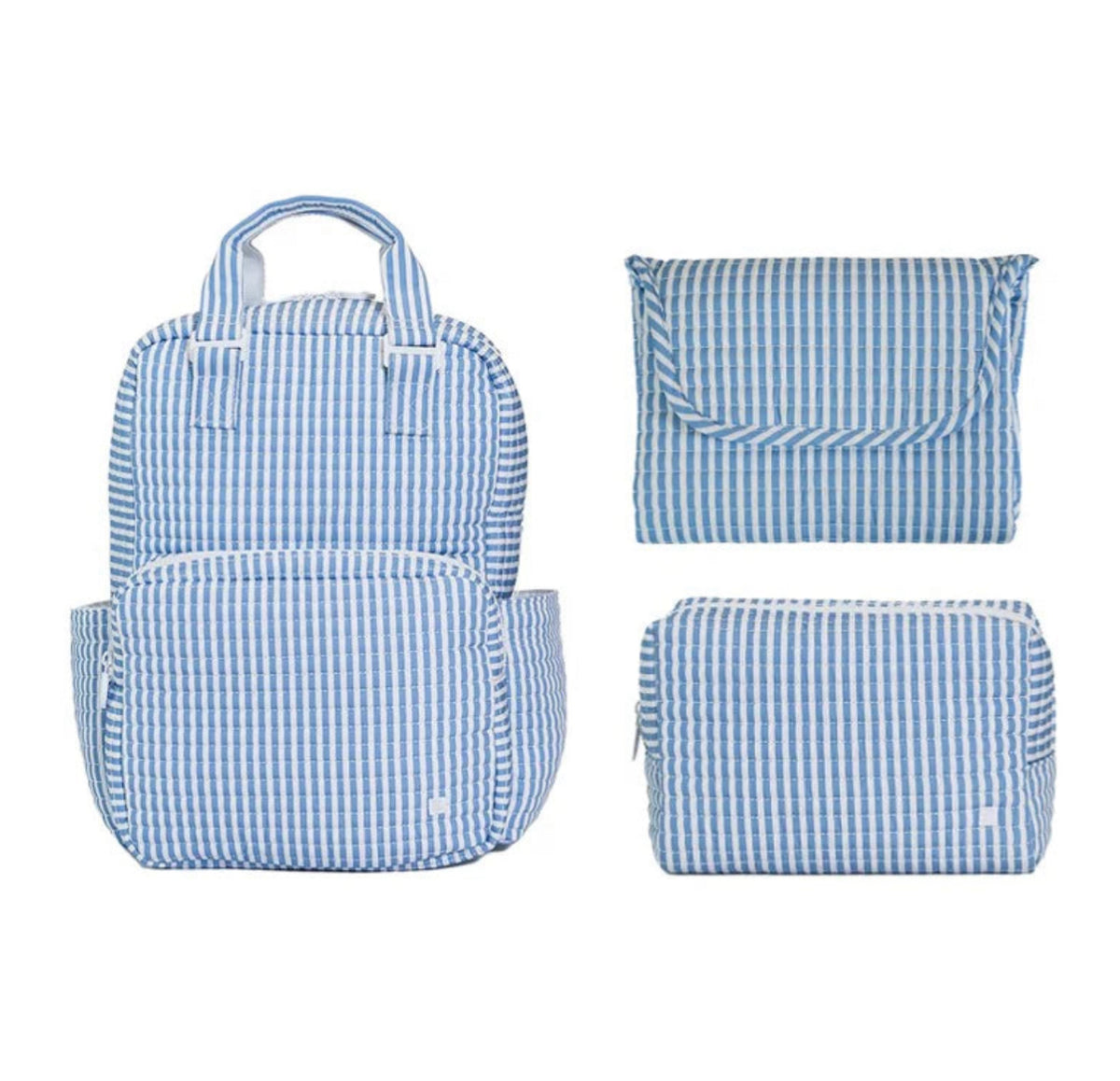 TRVL DESIGN Quilted All You Need Bundle in Pimlico Stripe Chambray + Changer Mat + Everyday