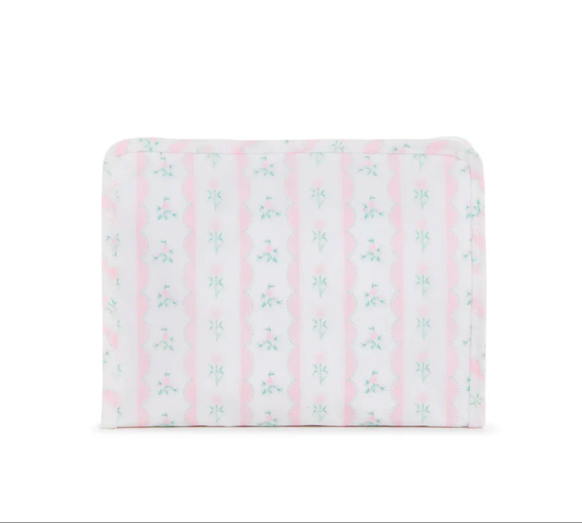 TRVL DESIGN Roadie Medium Zip Pouch in Ribbon Floral Pink