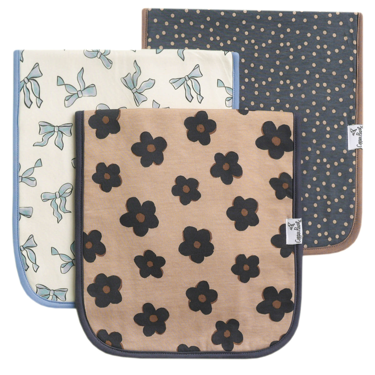 Copper Pearl Burp Cloths-Gemma
