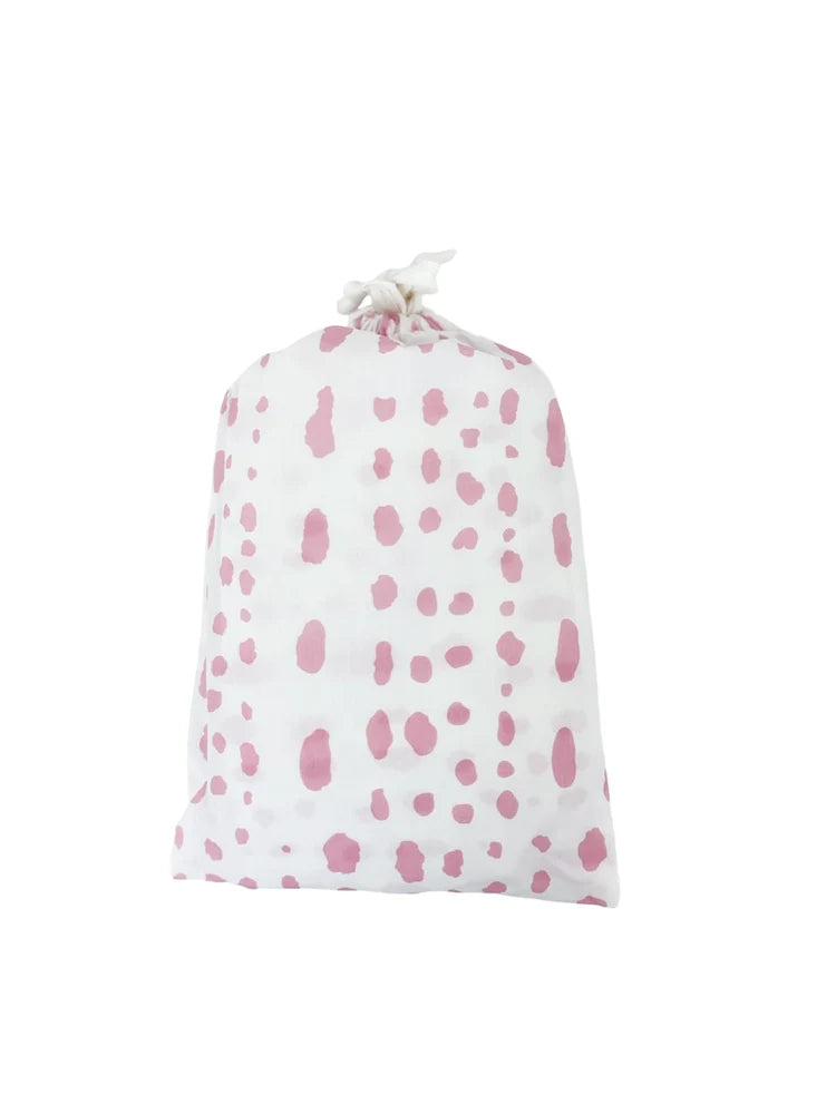 The Uptown Baby Crib Sheet - Dalmatian Dot Pink