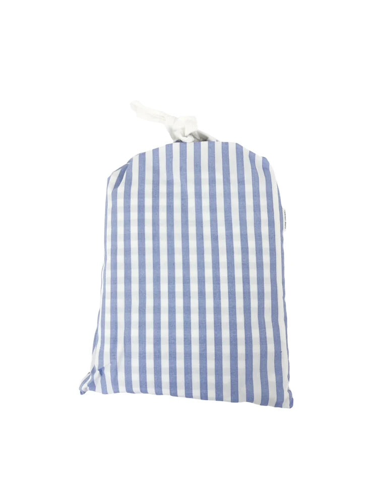 The Uptown Baby Crib Sheet - Cabana Stripe French Blue
