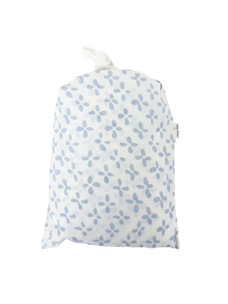 The Uptown Baby Crib Sheet - Clover Light Blue