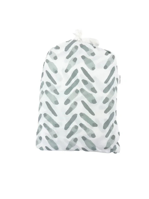 The Uptown Baby Crib Sheet - Watercolor Leaf Sage