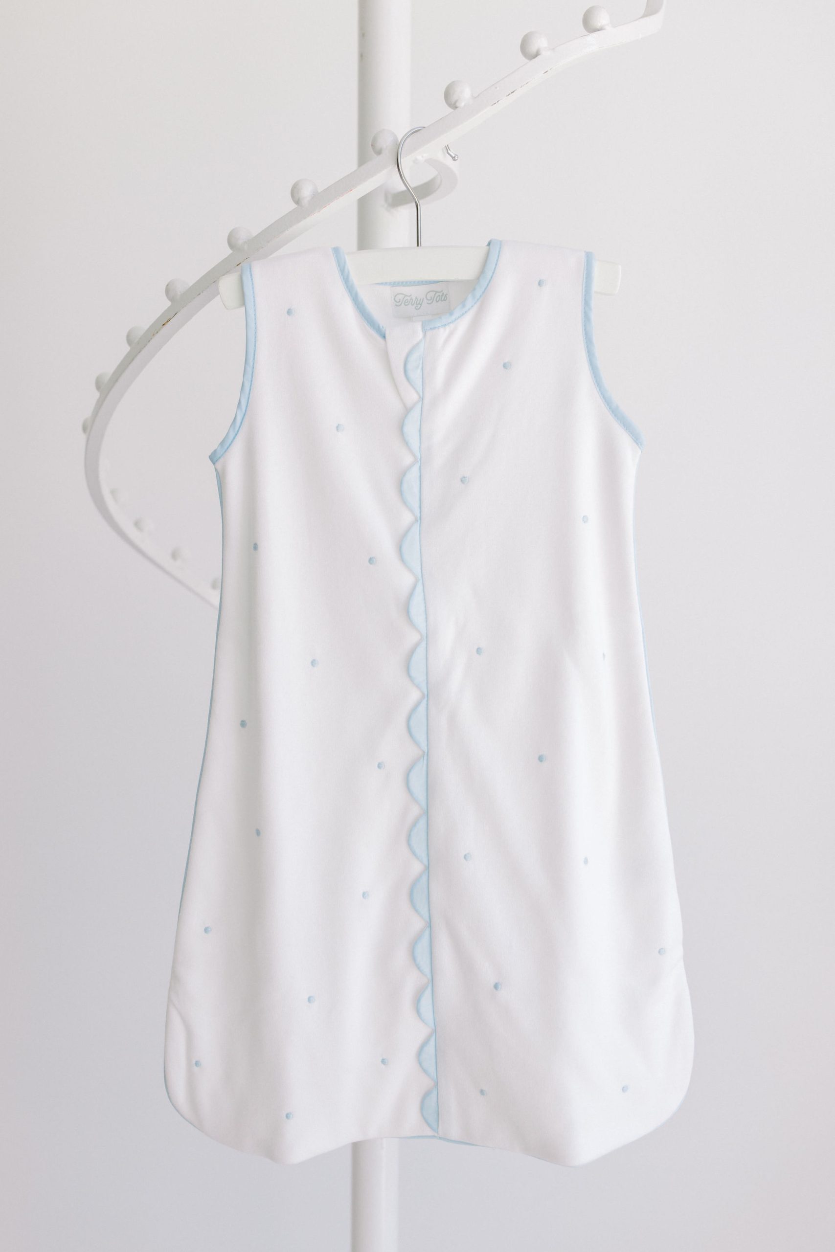 Terry Tots Blue Embroidered Sleepsack