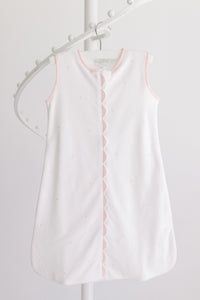 Terry Tots Pink Embroidered Dot Sleepsack